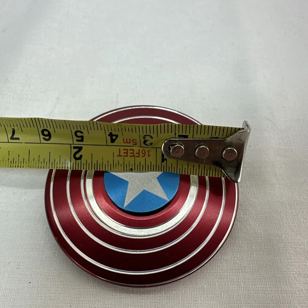 Captain America Fidget Spinner Metal Shield Star Red Blue Marvel